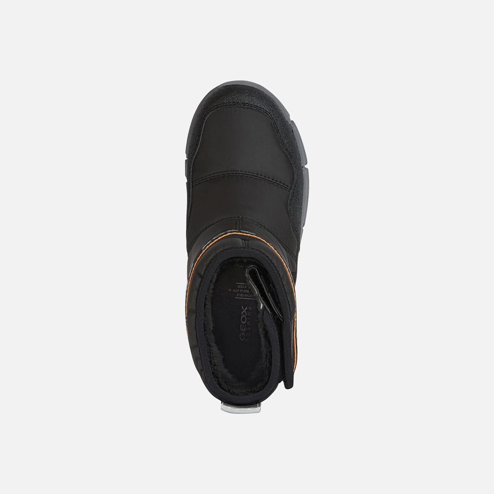 Geox Erkek Çocuk Bot Siyah/Turuncu - Flexyper Abx - KUR-956207